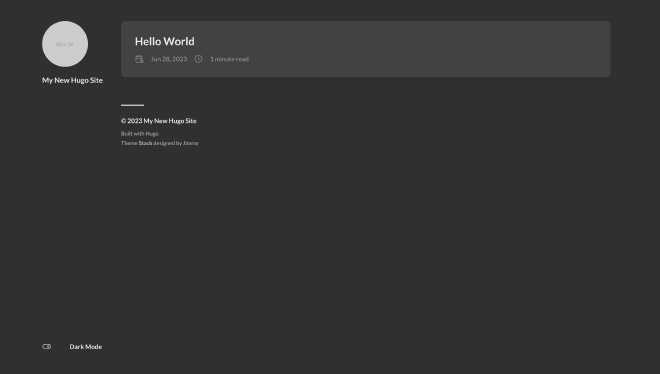 hugo website with content