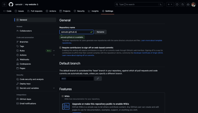 GitHub rename repo